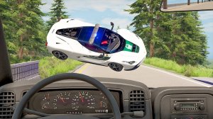 АВАРИИ С УЧАСТИЕМ ПОЛИЦЕЙСКИХ МАШИН #1 В 😱|BeamNG.Drive| Бименджи Драйв