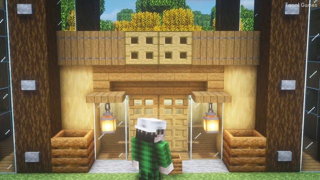 Minecraft | How to Build a Modern wooden house #10 смотреть онлайн