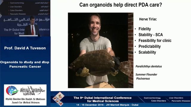 A lectrue by Prof  David A Tuveson, USA, about “Organoids to study and stop Pancreatic Cancer”.