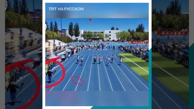 Оператор с 4-килограммовой камерой обогнал спринтеров смотреть онлайн