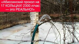 «Абиссинский прокол на 17 КОЛЬЦАХ! 2300 л/час — это РЕАЛЬНО!»