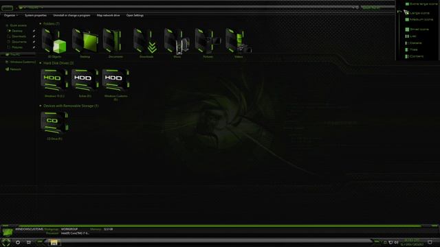 Windows 10 Themes - HUD Machine Green смотреть онлайн