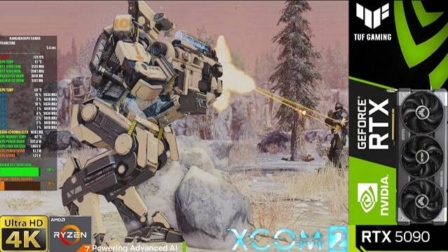 XCOM2, Maximum Settings, 4K | RTX 5090 | R7 9800X3D 5.6GHz