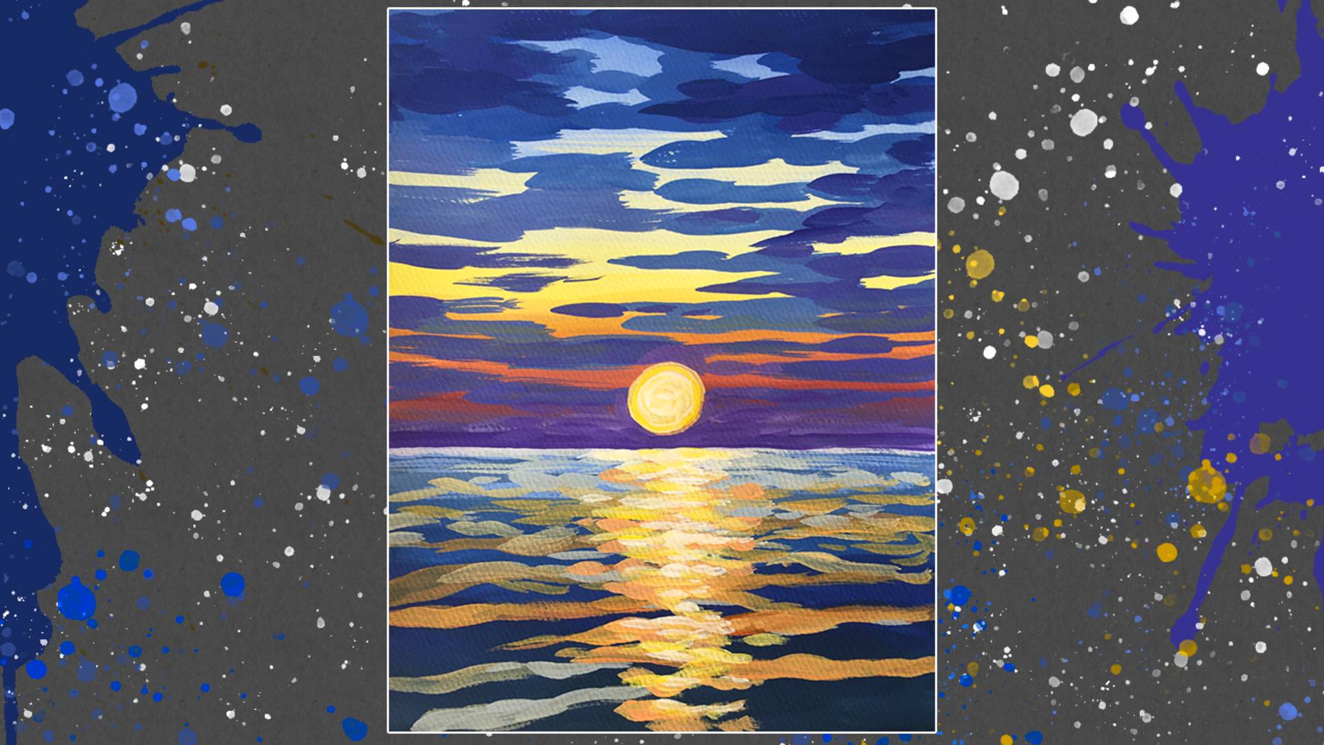 Закат. Рисование 7