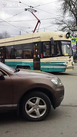 Стильный трамвай в Санкт-Петербурге. 2025 г. #трамвай #санктпетербург #транспорт
