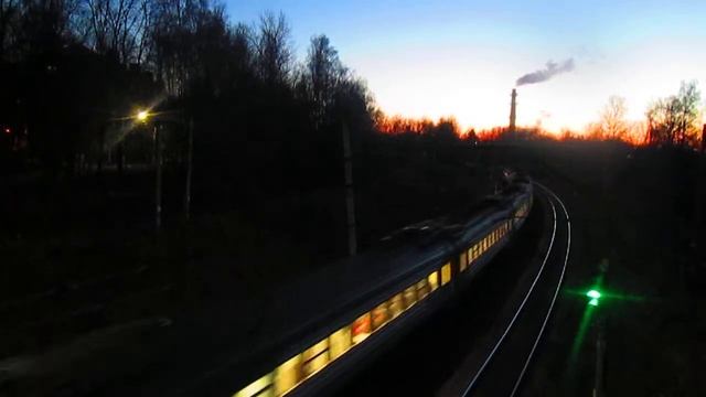 Электропоезд ЭД4М-0451 Экспресс-ЦППК перегон Латышская-Нара 18.11.2014 смотреть онлайн