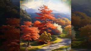 Прогулки на природе. Нейросеть рисует #пейзаж #природа