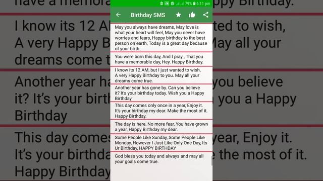 Happy Birthday Wishes Greetings SMS English Urdu SMS Application Link in Description смотреть онлайн