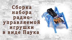 Сборка набора радиоуправляемой игрушки в виде Паука