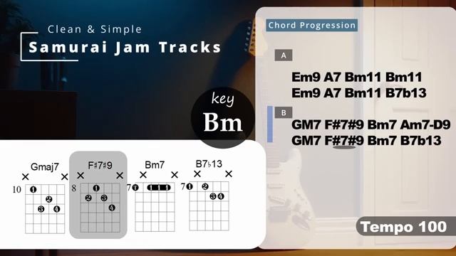 Бэкинг трек in Bm (Smooth Fusion Guitar) смотреть онлайн