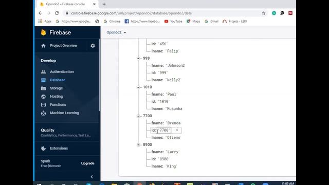 ANDROID FIREBASE INSERT, UPDATE, VIEW and DELETE data