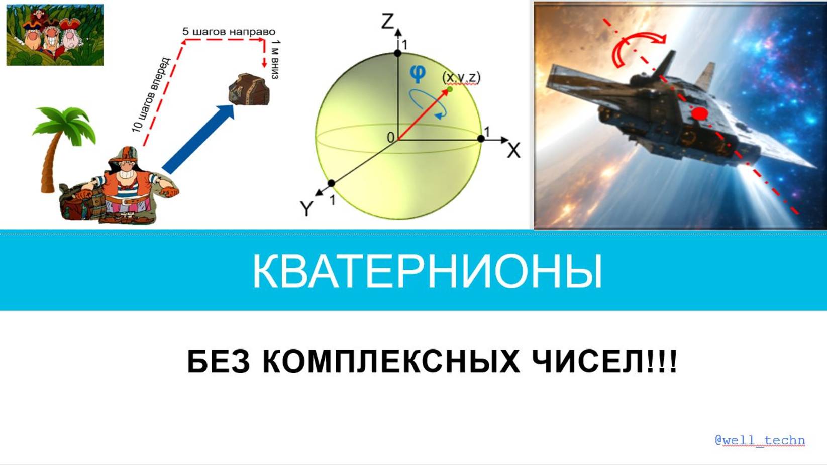 Кватернионы - без комплексных чисел!