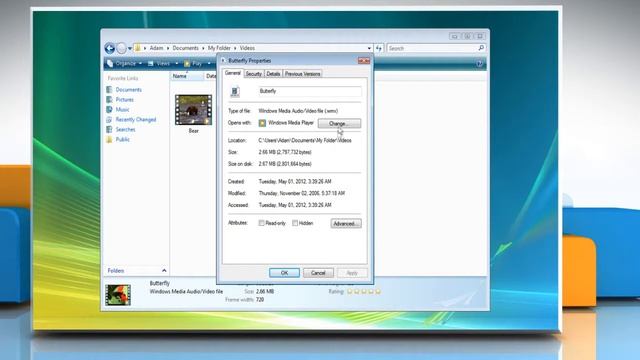 Windows® Vista: Change File Association смотреть онлайн