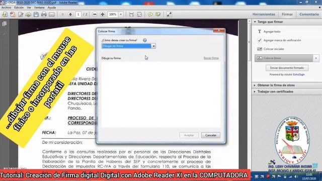 COMO CREAR FIRMA DIGITAL CON ADOBE READER XI EN COMPUTADORA