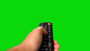 Футажи для видеомонтажа Пульт и Телевизор Remote control and TV Green Screen