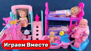Играем в Куклы ! Играем в БАРБИ ! Кукольный Домик Барби ! Собираем кукольный домик! Видео для детей