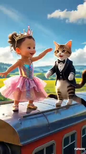 Девочка танцует с котиком #cat #baby #dance #funny #yt