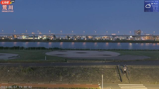 [2024-06-07 18:00～]荒川 土手 河川敷グラウンド 4K Live Cam Arakawa River in Tokyo смотреть онлайн