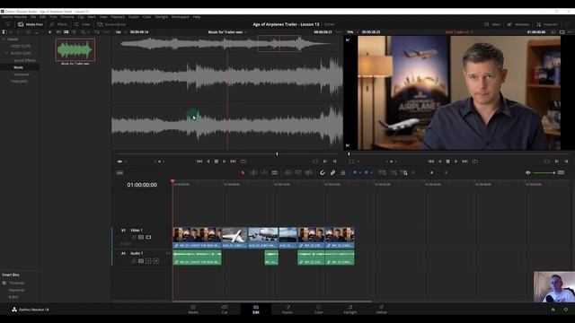 13 - Aggiungere una Traccia Musicale | Le basi del montaggio con Davinci Resolve | ITA смотреть онлайн