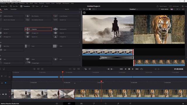 How to Add Video Transition Effects in DaVinci Resolve 18 | Quick & Easy Tutorial смотреть онлайн