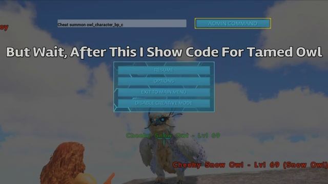 Snow Owl ARK Spawn COMMAND | How To Summon SNOW OWL Ark CODE 2023