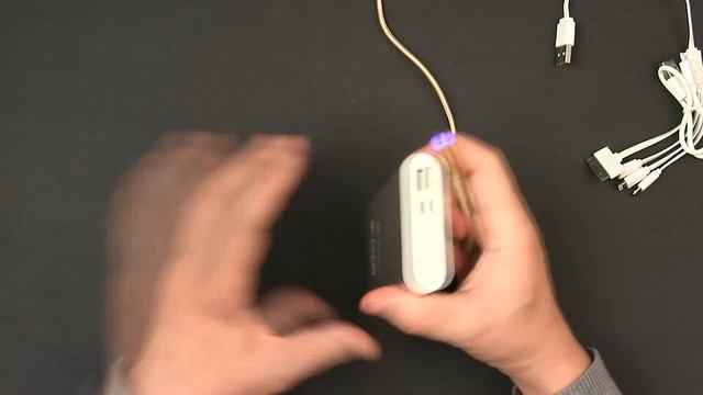 Распаковка + тест PowerPlant PB-LA9113 10400 mAh Silver
