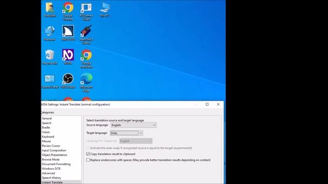 NVDA class1! how to use instant translate by special world communication system