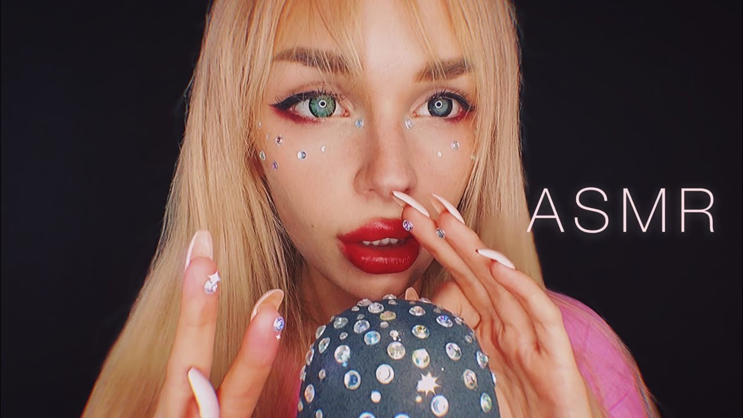 АСМР Массаж мозга СТРАЗАМИ 🤤 / Removing rhinestones on the microphone