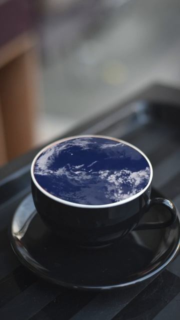 Compositing in premiere pro || Earth in coffee cup #earth #compositing #premiereprobasics