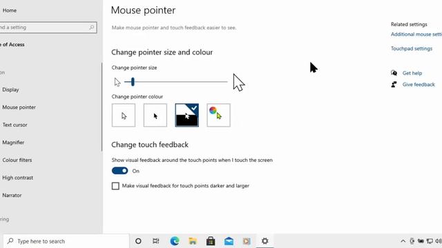 Change the Size and Colour of your Mouse Pointer in Windows 10