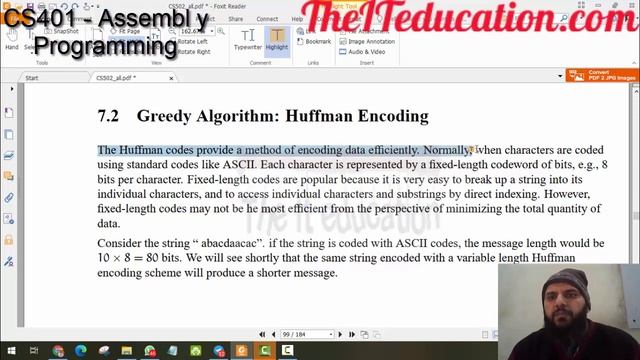 CS502 Final Term Preparation | CS502 Short Lecture 23 | Huffman Encoding in URDU and HINDI