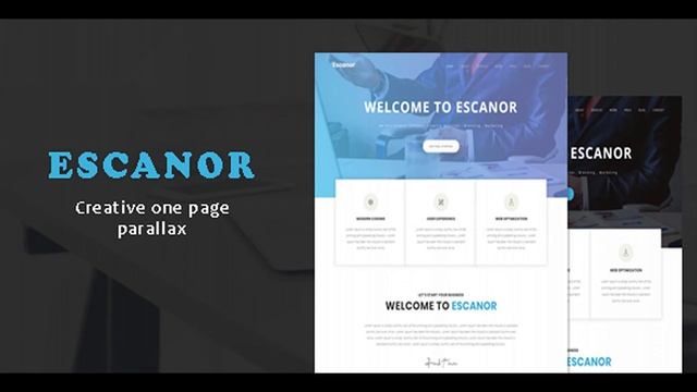 Escanor - One Page Creative Parallax Template | Themeforest Website Templates and Themes
