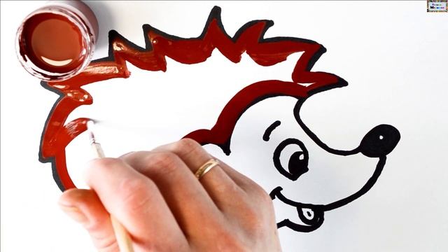 Учимся рисовать вместе с детьми: как нарисовать мультяшного ёжика смотреть онлайн