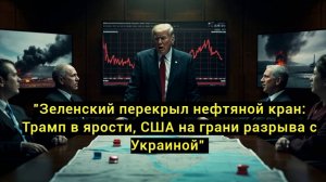 "Зеленский перекрыл нефтяной кран: Трамп в ярости, США на грани разрыва с Украиной"
