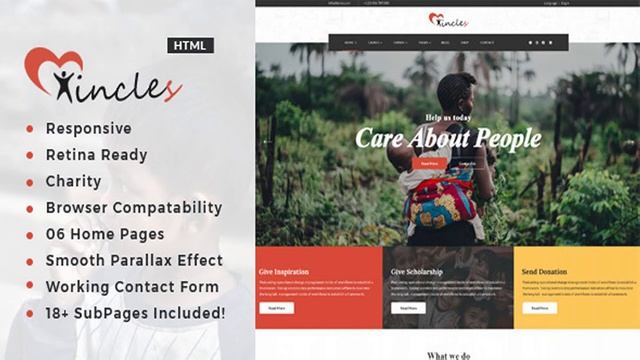 Incles - Responsive HTML Template for Charity & Fund Raising | Themeforest Website Templates and