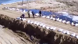 В Казанском районе Тюменской области завершили укрепление дамбы