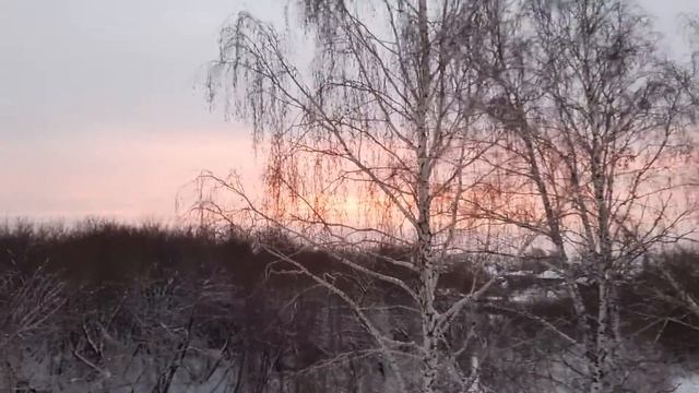 Закат на зимней реке!!!