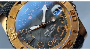 SEIKO-BLACK CARBON Mod. Бронза+Карбон+Медь=Шикарные Часы на Заказ!