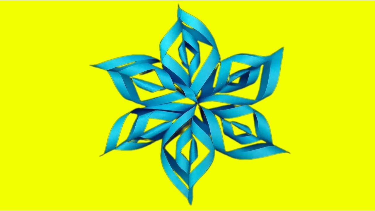 ❄️ ОБЪЕМНАЯ СНЕЖИНКА ИЗ БУМАГИ ❄️быстро и просто вырезать снежинки ❄️
