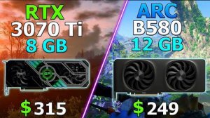 New ARC B580 vs RTX 3070 Ti - Test in 10 Games
