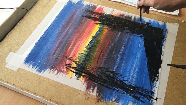 Как НАРИСОВАТЬ пейзаж? Легкая техника живописи маслом на холсте