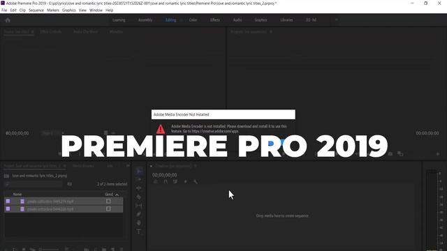 SOLVED - Adobe Media Encoder is not installed error - how To Fix