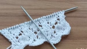 Ажурный узор спицами для кофточки.