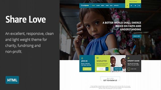 ShareLove | Charity/Non-Profit Parallax HTML Theme | Themeforest Website Templates and Themes