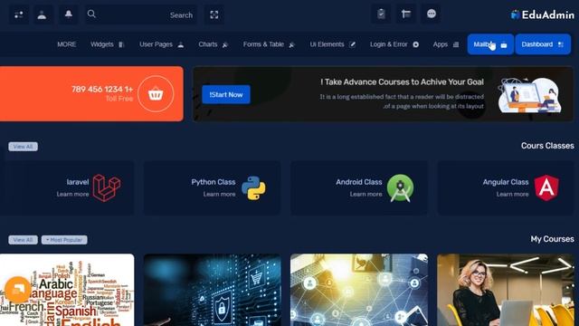 EduAdmin - Education Admin Dashboard And Learning WebApp Template