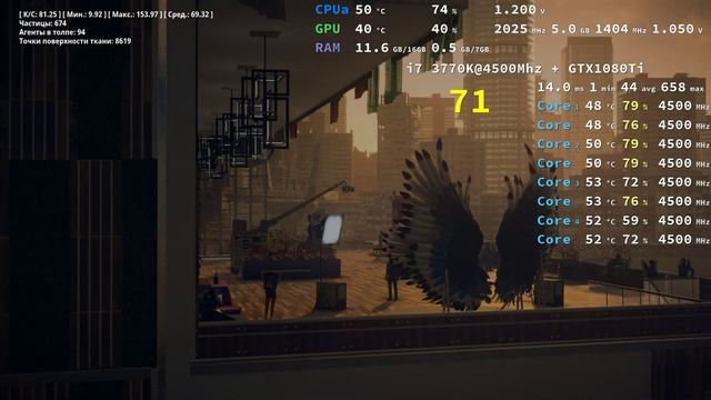 HITMAN 2 (DX11) Бэнч i7 3770K@4500Мгц 4/8 при 1.200v + gtx 1080ti смотреть онлайн