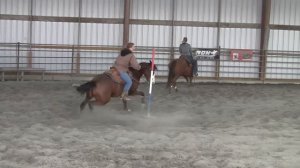 Teah on Nikki 3/20/2017 Pole practice at Shale Knoll #2