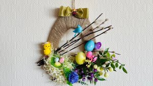 Пасхальный венок. Поделка на пасху или вербное воскресенье.