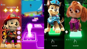 Paw Patrol Marshall vs Paw Patrol Robo Dog vs Paw Patrol Chase vs Paw Patrol Skye | Tiles Hop EDM R