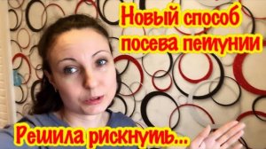 Рискнула всем/Посев петунии на рассаду/Ранний посев петунии/Зачем я так рано сею петунию?/
